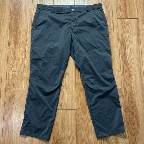 Nike Golf Chino Pants Mens 38x32 Polyester Stretch Stretch Leg Grey - Picture 2 of 5